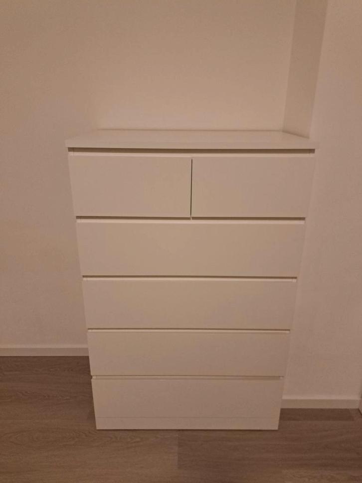 Ikea Malm Ladekast Wit 48 x 80 x 123 cm = Uitstekend, Huis en Inrichting, Kasten | Kledingkasten, Zo goed als nieuw, Ophalen of Verzenden