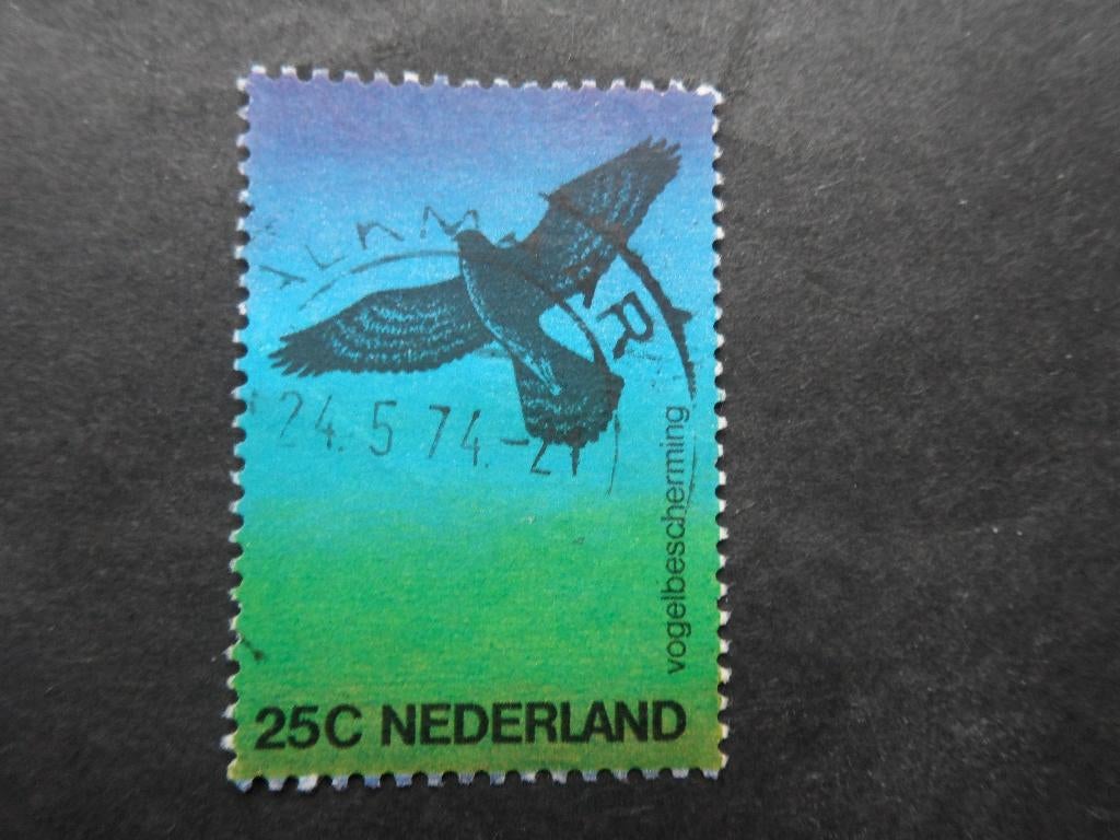 1974 NVPH 1043: Vogelbescherming met stempel Alkmaar., Postzegels en Munten, Postzegels | Nederland, Verzenden, Na 1940, Gestempeld