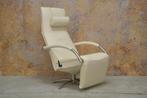 ZGANieuw witte leren Jori Mensana design relaxfauteuil, Huis en Inrichting, Fauteuils, Jori, Design, 75 tot 100 cm, Ophalen of Verzenden