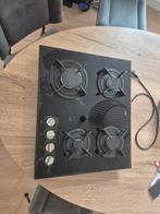 Etna Gaskookplaat - 60x50 - 4 Pits - Zwart, Gebruikt, Inbouw, Gas, 4 kookzones