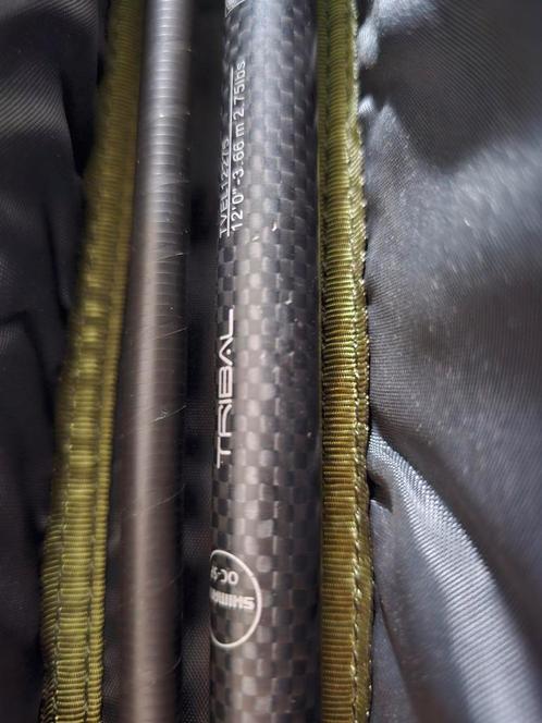 Karperhengels €75,- ps. - Shimano tribal Velocity, Watersport en Boten, Hengelsport | Karpervissen, Zo goed als nieuw, Molen, Ophalen