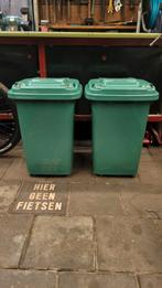 2 Groene mini kliko containers met Wielen., Ophalen, Kunststof, Gebruikt, 50 tot 75 cm