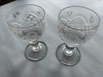 2 Antieke Kristallen Glazen, Verzamelen, Glas en Borrelglaasjes, Ophalen of Verzenden, Gebruikt, Overige typen