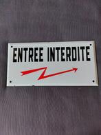 Emaille Entree Interdite bordje, Antiek en Kunst, Antiek | Emaille, Ophalen of Verzenden