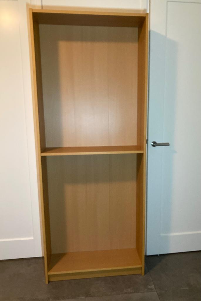 Te koop: IKEA Billy boekenkast (beuken), Huis en Inrichting, Kasten | Boekenkasten, Zo goed als nieuw, 50 tot 100 cm, 200 cm of meer