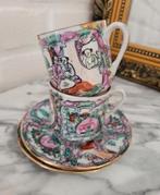 Family Rose Kop en Schotel - Eierschaal, Antiek en Kunst, Antiek | Servies compleet, Ophalen of Verzenden