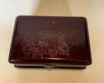 Chinese houten sieradendoos met cloisonne gouddraad, Antiek en Kunst, Ophalen of Verzenden