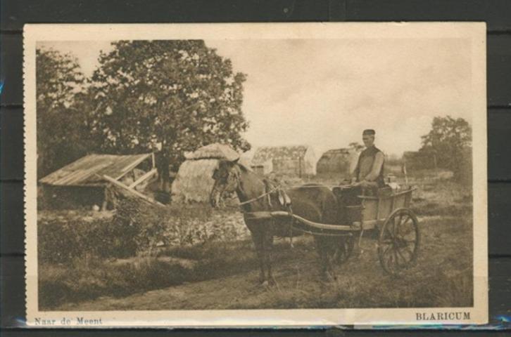 Blaricum 1936 Naar de Meent Ansichtkaart f-240a jdu     , Verzamelen, Ansichtkaarten | Nederland, Gelopen, Noord-Holland, 1920 tot 1940