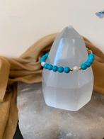 Turkoois turquoise Arizona Akoya zoutwater parel zeldzaam, Met edelsteen, Blauw, Nieuw, Ophalen of Verzenden