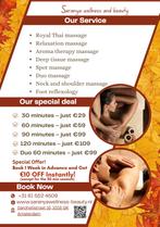 Wellness- en schoonheidssalon in Amsterdam, Ontspanningsmassage