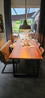 Eettafel set, Huis en Inrichting, Tafels | Eettafels, 100 tot 150 cm, Zo goed als nieuw, Rechthoekig, 50 tot 100 cm