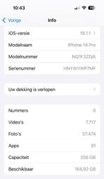 iPhone 14 Pro 256gb, Telecommunicatie, Mobiele telefoons | Apple iPhone, 256 GB, IPhone 14 Pro, Paars, Ophalen of Verzenden