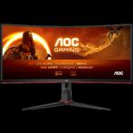 AOC GAMING CU34G2XP/BK 34" Wide Quad HD 180Hz, Computers en Software, Monitoren, K&N Elektronica, VA, Refurbished, DisplayPort