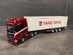 Schitterende Tekno van Herk Scania s530  met Yangming reefer, Ophalen of Verzenden, Nieuw, Bus of Vrachtwagen, Tekno