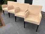 Te koop set van 4 eetkamerstoelen, beige, TOT 20 AUGUSTUS, Huis en Inrichting, Stoelen, Ophalen, Overige kleuren, Zo goed als nieuw