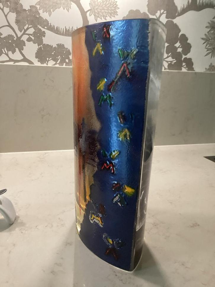 Kristallen Vaas Lars Sester Vik - Gaaf!, Antiek en Kunst, Curiosa en Brocante, Ophalen of Verzenden