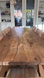 Eikenhouten Eetkamertafel - Paysan - Robuust en Stijlvol, Ophalen, Gebruikt, 100 tot 150 cm, Eikenhout