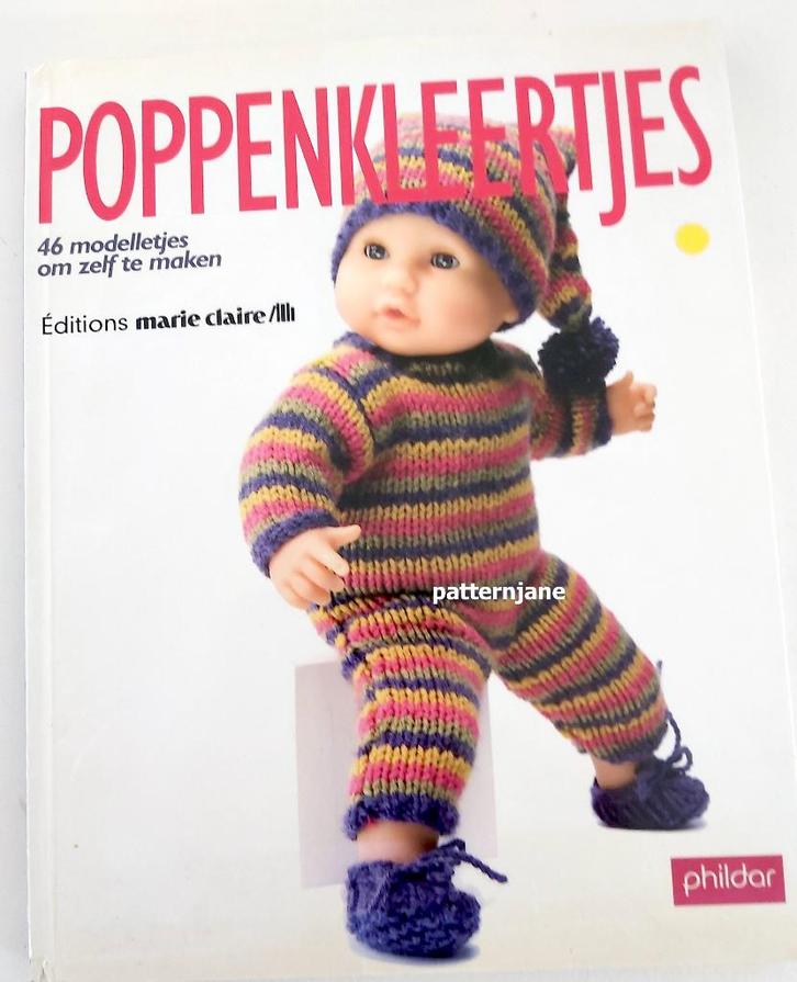 breien: Boek met  46 poppenkleertjes Phildar( marie claire)., Hobby en Vrije tijd, Breien en Haken, Gebruikt, Breien of Haken