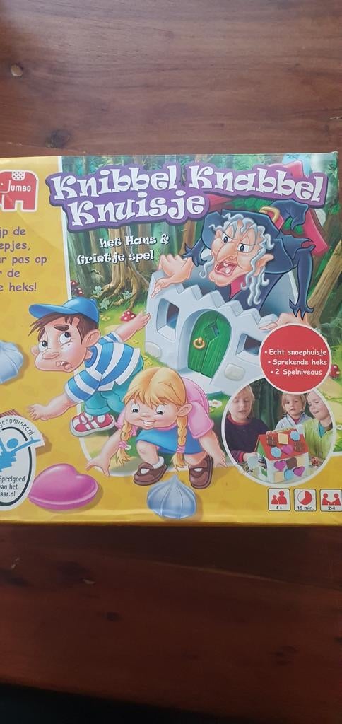 Knibbel Knabbel Knuisje - Hans & Grietje spel, Jumbo, Ophalen of Verzenden, Zo goed als nieuw, Een of twee spelers