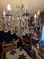 Elegante kroonluchter met kristallen, Ophalen of Verzenden, Zo goed als nieuw, Glas, Klassiek