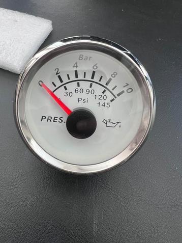 Oliedrukmeter, 52 mm, 12-24 volt beschikbaar voor biedingen