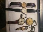 6 oudere horloges oa militaire, Ophalen of Verzenden, Zwart, Android