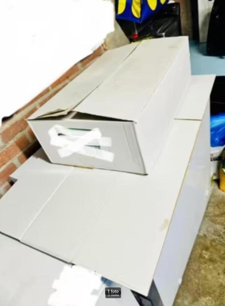 Nieuwe stevig witte zakelijke b2b Amerikaanse dozen 60x40x20, Doe-het-zelf en Verbouw, Kratten en Dozen, Zo goed als nieuw, Doos