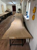 Showroom opruiming Eiken Boomstamtafel 320cm, 200 cm of meer, Ophalen of Verzenden, Zo goed als nieuw, Vijf personen of meer