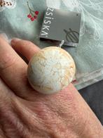 Zsiska Ring - Latte Macchiato Kleuren, Sieraden, Tassen en Uiterlijk, Ringen, Kunststof, Verzenden, Beige, Dame