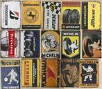 Metalen wandbord banden Michelin etc  prijs=p/st (3voor 21€), Ophalen of Verzenden, Zo goed als nieuw, Reclamebord