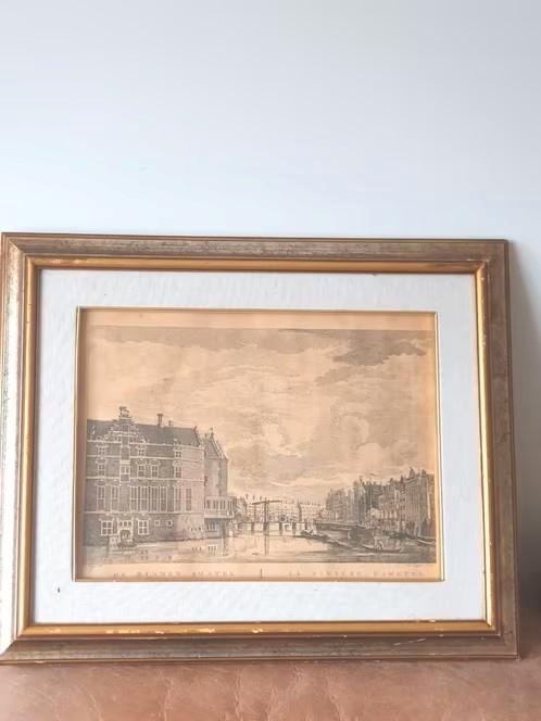 Gravure 1783 De binnen Amstel Jan de Beijer., Antiek en Kunst, Kunst | Etsen en Gravures, Ophalen