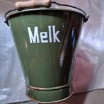 Antiek emaille melk emmer, Ophalen of Verzenden