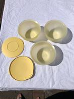 Tupperware fris gele 2,5 liter bakjes/schalen 3x., Ophalen of Verzenden, Zo goed als nieuw, Schaal
