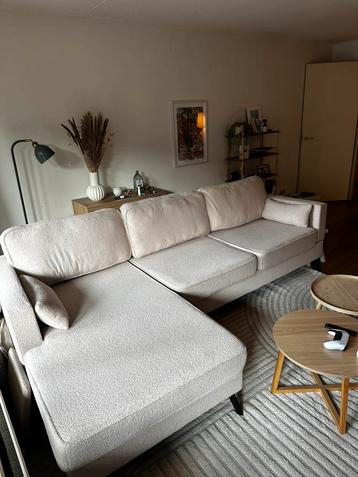 Beige teddy hoekbank 1 JAAR OUD! beschikbaar voor biedingen