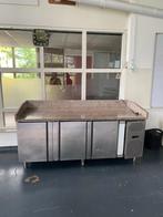 Horeca werkbank met marmeren werkblad en koeling, Huis en Inrichting, Ophalen, Gebruikt, 75 cm of meer, 100 tot 150 cm