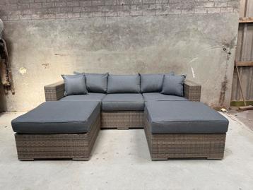 !!ACTIE!! Tuinset/Loungeset 3-zitter met 2 losse hockers  beschikbaar voor biedingen