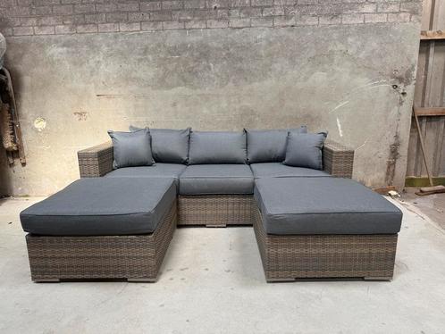 !!ACTIE!! Tuinset/Loungeset 3-zitter met 2 losse hockers, Tuin en Terras, Tuinsets en Loungesets, Nieuw, Ophalen of Verzenden