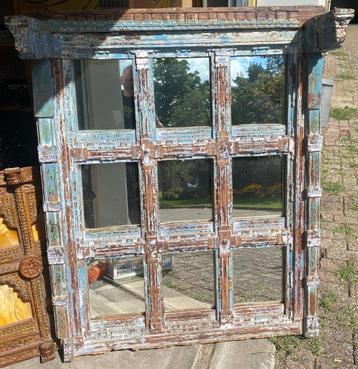 Zeer Oude spiegel ,India raamkozijn  beschikbaar voor biedingen