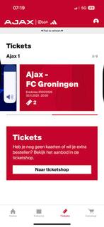 Ajax groningen 2x ruilen vak 119- F-Side, Tickets en Kaartjes