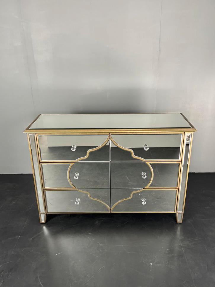Vintage spiegel dressoir, ladekast, Huis en Inrichting, Kasten | Ladekasten, Gebruikt, Minder dan 100 cm, 100 tot 150 cm, 25 tot 50 cm