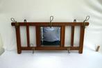 kapstok - hout met geslepen spiegel, Huis en Inrichting, Woonaccessoires | Kapstokken, Gebruikt, Minder dan 100 cm, Hout, Ophalen