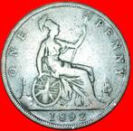 Ⰶ MISTRESS OF SEAS: GREAT BRITAIN PENNY 1892! SHIP! VICTORIA, Postzegels en Munten, Munten | Europa | Niet-Euromunten, Verzenden