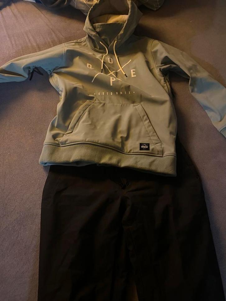 Dope ski jas + broek, Kleding | Dames, Wintersportkleding, Gedragen, Broek, Maat 46/48 (XL) of groter, Ophalen of Verzenden