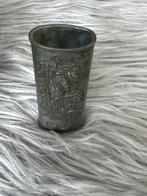 Vintage Tinnen Aanstekerhouder met Motief, Antiek en Kunst, Antiek | Tin, Ophalen of Verzenden