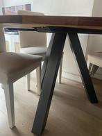 Ronde houten tafel, Huis en Inrichting, Tafels | Eettafels, 100 tot 150 cm, Rond, Zo goed als nieuw, Ophalen