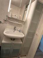 Ikea handdoekkast en wastafelkast melkglas, Ophalen, 50 tot 100 cm, Zo goed als nieuw, Minder dan 100 cm