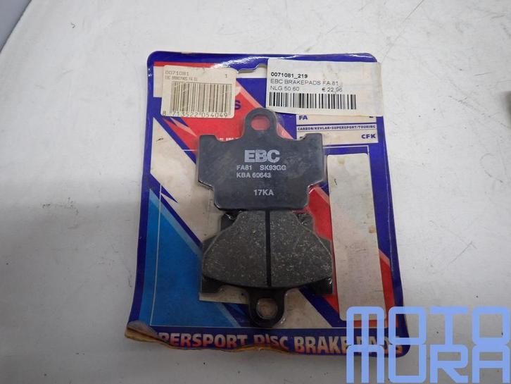 EBC FA081 Remblokken voor Yamaha DT80 RD80 RX115 RD125 SR125, Motoren, Onderdelen | Yamaha, Nieuw, Ophalen of Verzenden
