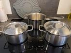 BK PANNENSET voor inductie, Ophalen, Zo goed als nieuw, Rvs, Pannenset
