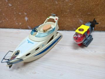 Playmobil groot jacht boot en onderzeeër/duikboot  beschikbaar voor biedingen