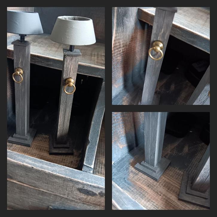 Sober meerpaal houten lamp miniatuur poppenhuis ❤️, Verzamelen, Poppenhuizen en Toebehoren, Nieuw, Poppenhuis, Ophalen of Verzenden
